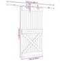 Voir la diapositive 6 : VIDAXL Porte coulissante et kit de quincaillerie 100x210 cm pin massif