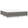 Voir la diapositive 2 : VIDAXL Sommier a lattes de lit avec matelas Gris fonce 180x200cm Tissu