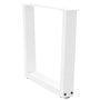 Voir la diapositive 5 : VIDAXL Pieds de table a manger forme V 2pcs blanc 50x(42-43,3)cm acier
