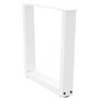 Voir la diapositive 5 : VIDAXL Pieds de table a manger forme V 2pcs blanc 50x(42-43,3)cm acier