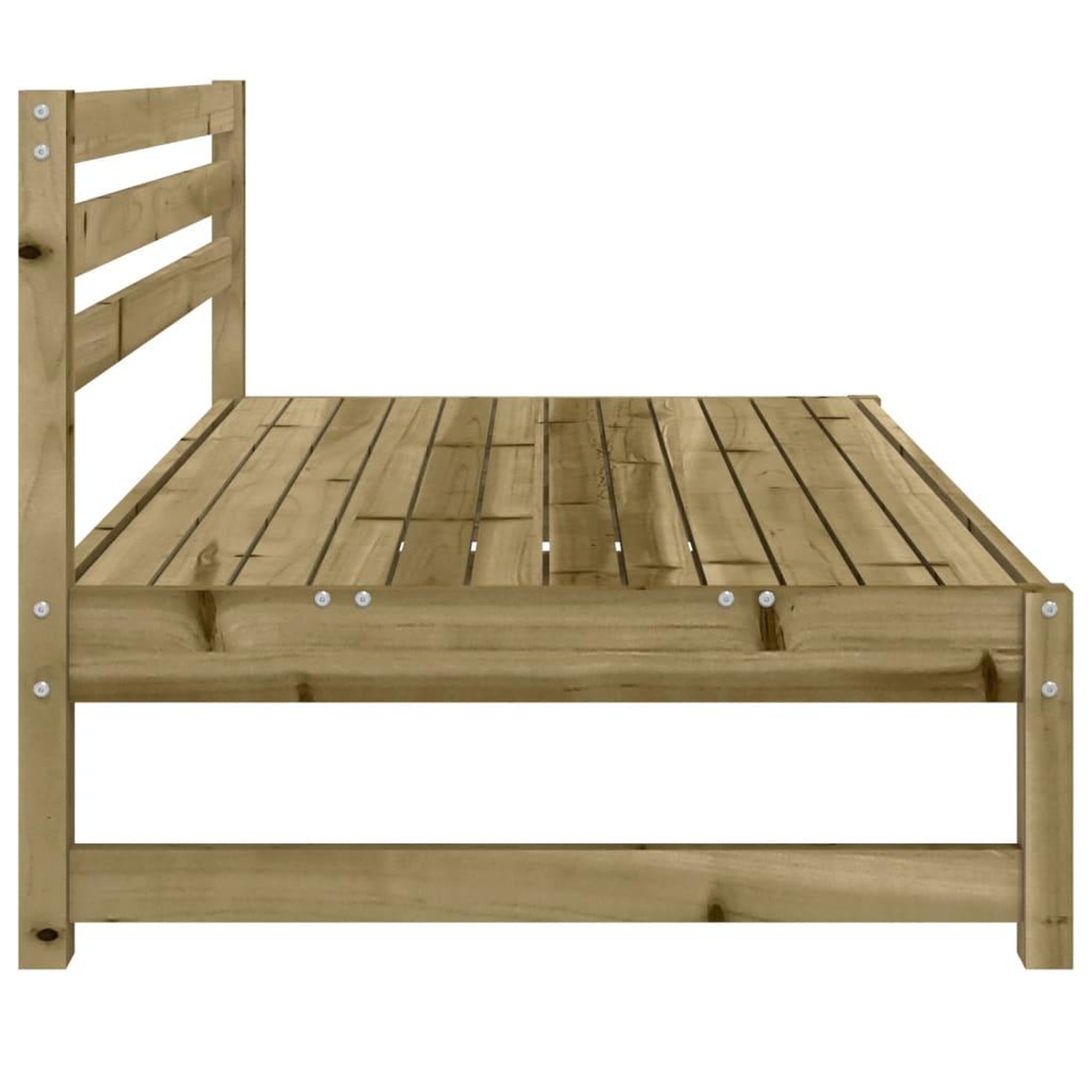 Voir la diapositive 4 : VIDAXL Canape central de jardin 120x80 cm bois de pin impregne
