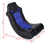 Voir la diapositive 6 : VIDAXL Fauteuil a bascule a enceinte Noir et bleu Similicuir