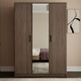 Voir la diapositive 2 : PARISOT Armoire de chambre - AZUKA - Orme torréfié - 3 portes - Style contemporain - 139 x 52 x 197 cm