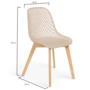 Voir la diapositive 6 : ID MARKET Lot de 4 chaises MANDY mix color noir, terracotta x2 et beige