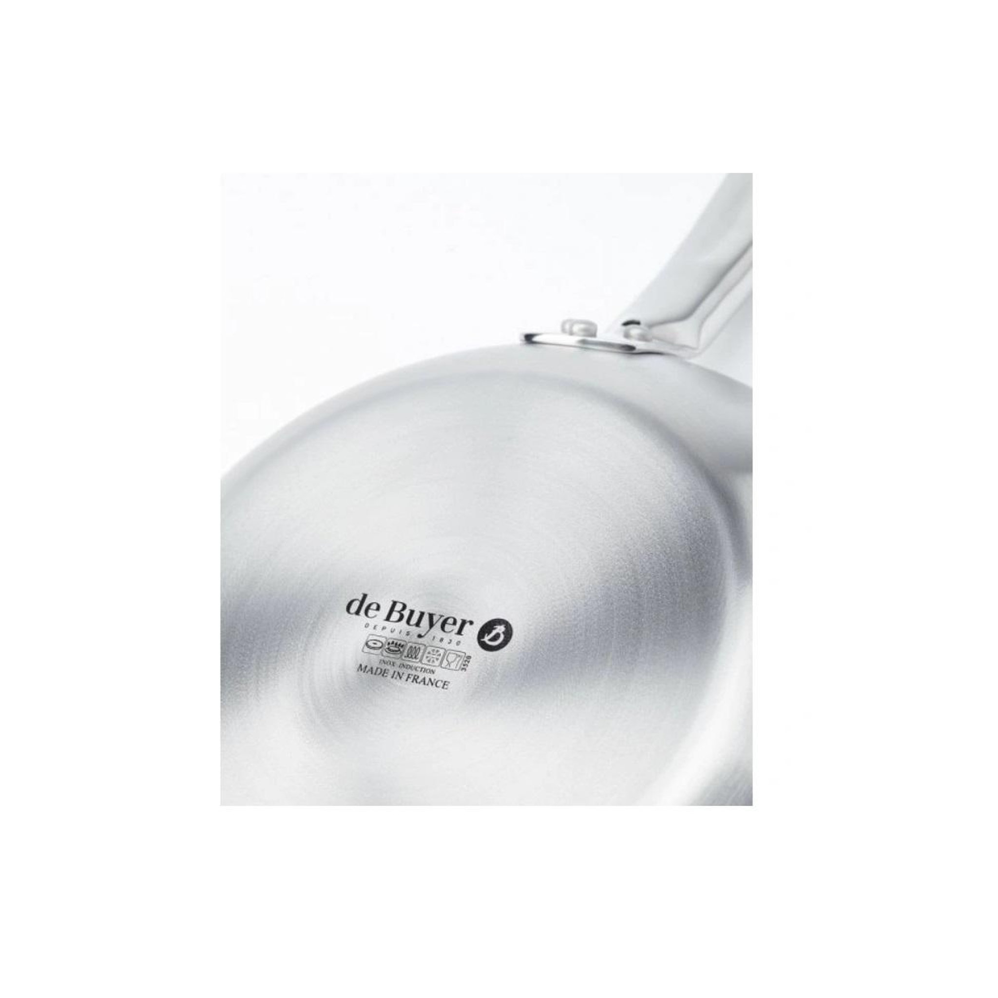 Voir la diapositive 2 : De buyer Poêle inox 32cm argent - 3604.32