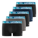 UMBRO Lot de 5 Boxers coton homme uni. Coloris disponibles : Noir