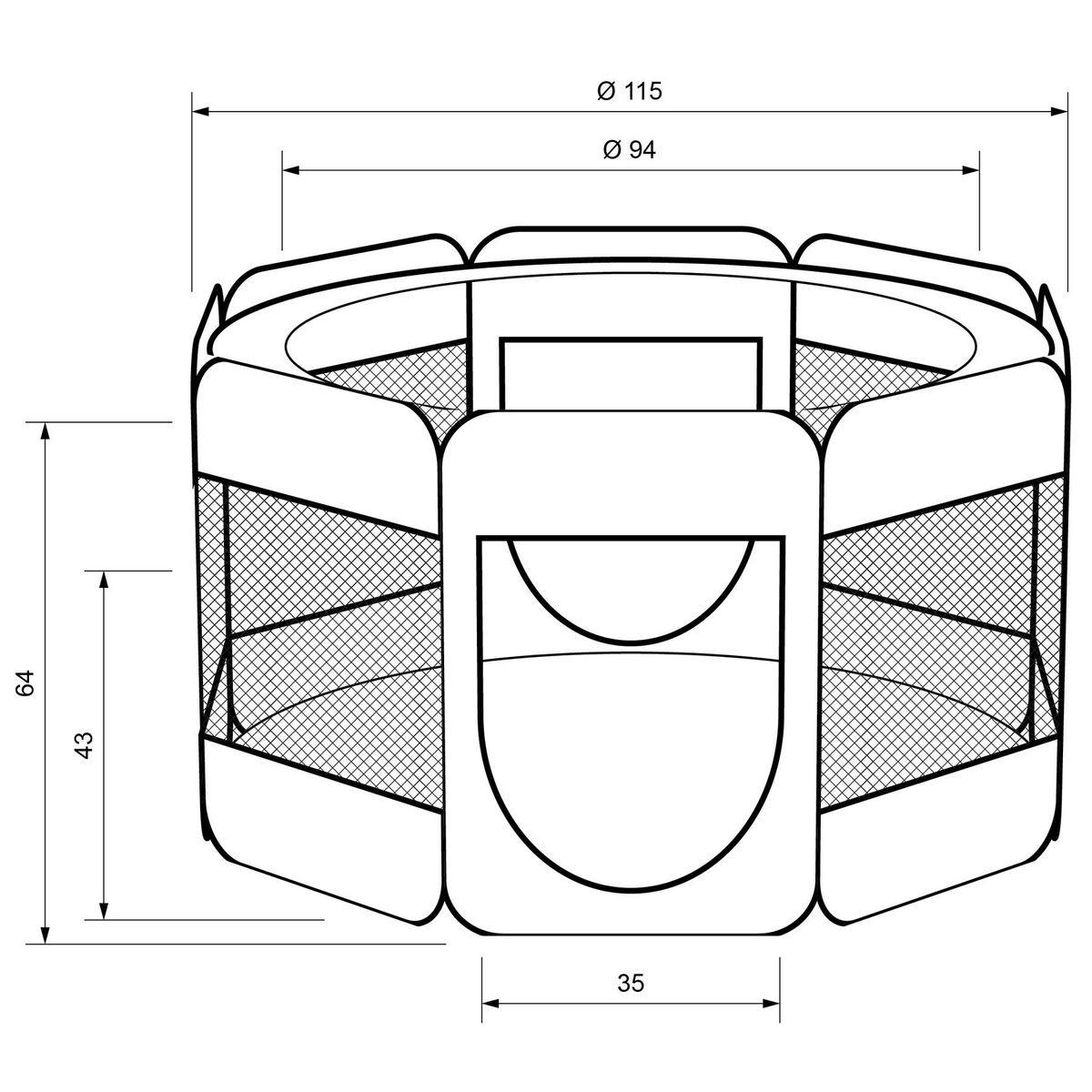 tectake Enclos pour chiots / chien modulable Pliable, pour une utilisation intérieure et extérieure rose