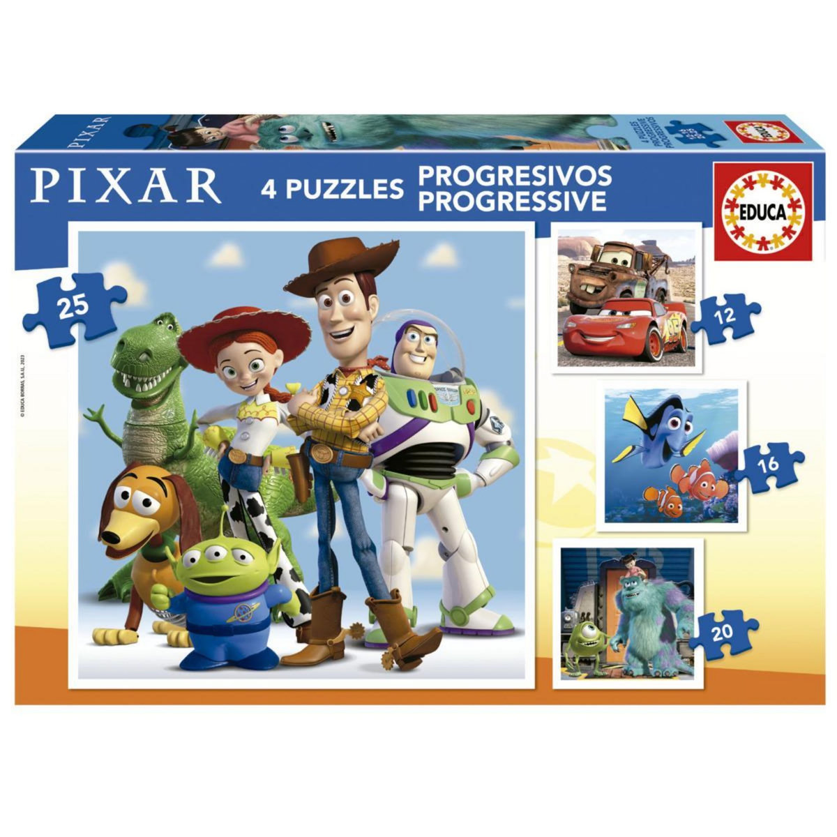 EDUCA 4 Puzzle evolutifs - FIlms disney Pixar