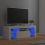 Voir la diapositive 1 : VIDAXL Meuble TV avec lumieres LED Blanc 120x35x40 cm