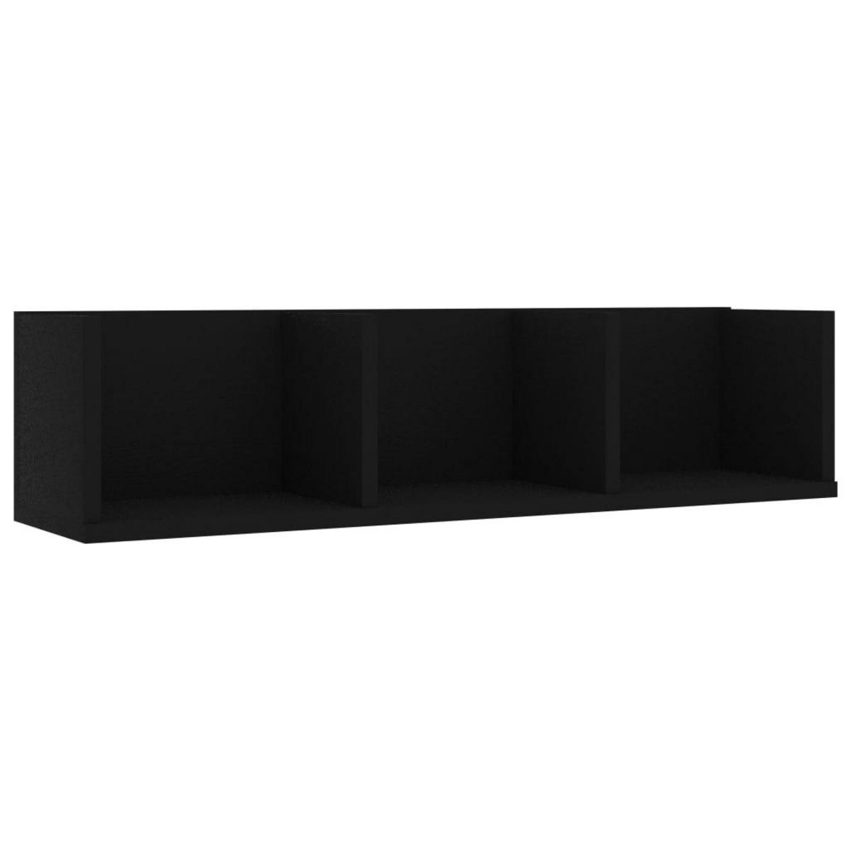 VIDAXL Etagere murale a CD Noir 75x18x18 cm Bois d'ingenierie