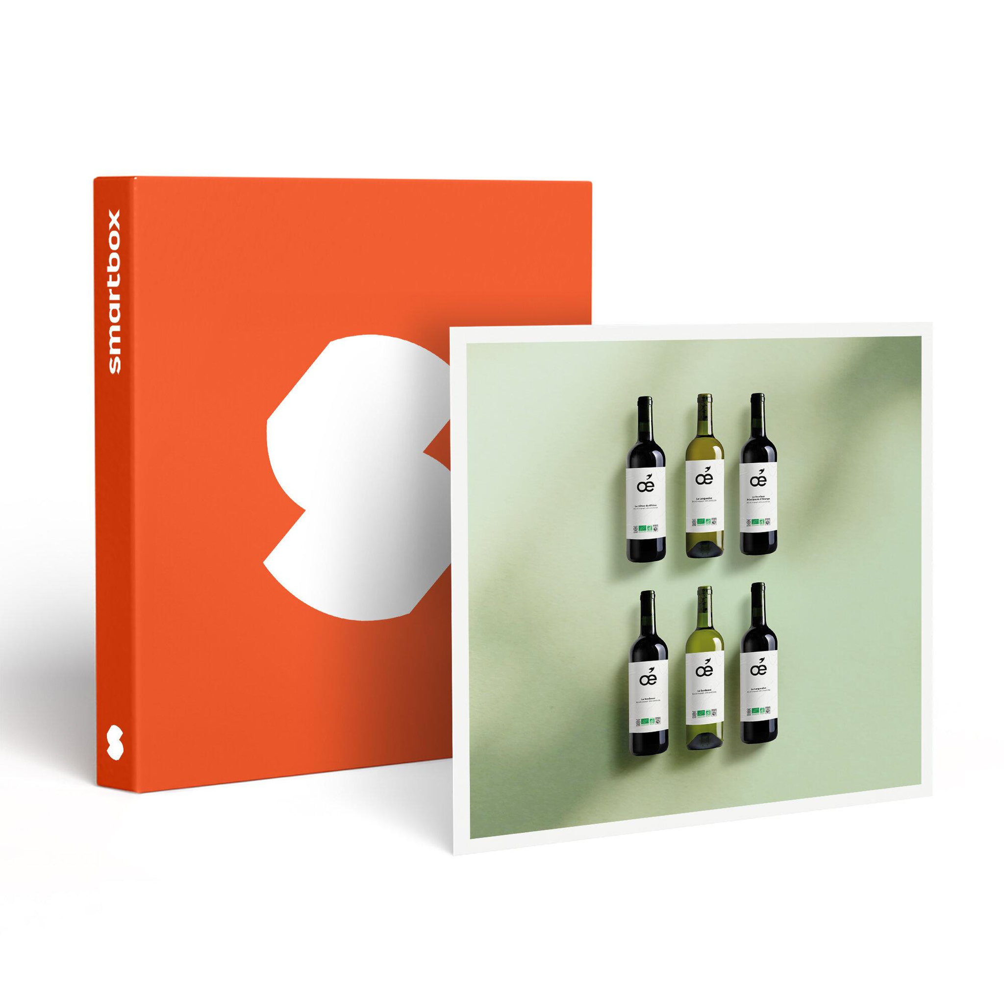 Smartbox Coffret découverte de 6 vins bio à déguster à la maison - coffret cadeau gastronomie
