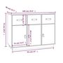 Voir la diapositive 6 : VIDAXL Buffet Gris 100x40x75 cm Bois massif de pin