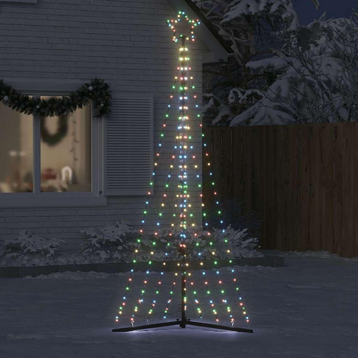 VIDAXL Sapin de Noël a LED 447 LED colorees 249 cm