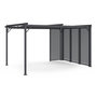 Voir la diapositive 4 : ID MARKET Pergola édition collector persienne toit rétractable 3x4M 4 pans modulables gris anthracite