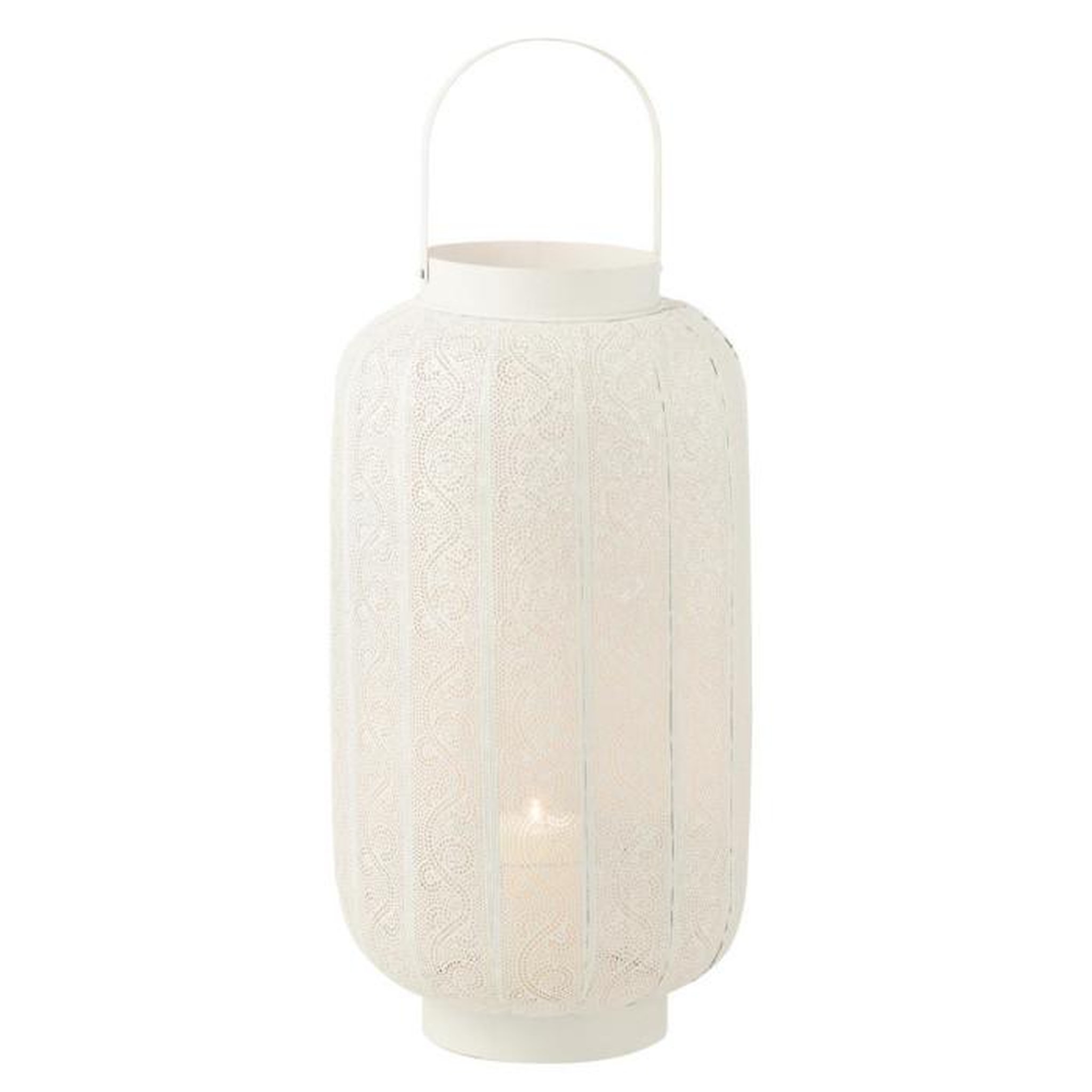 Voir la diapositive 2 : Paris Prix Lanterne Déco en Métal  Wiz  70cm Blanc