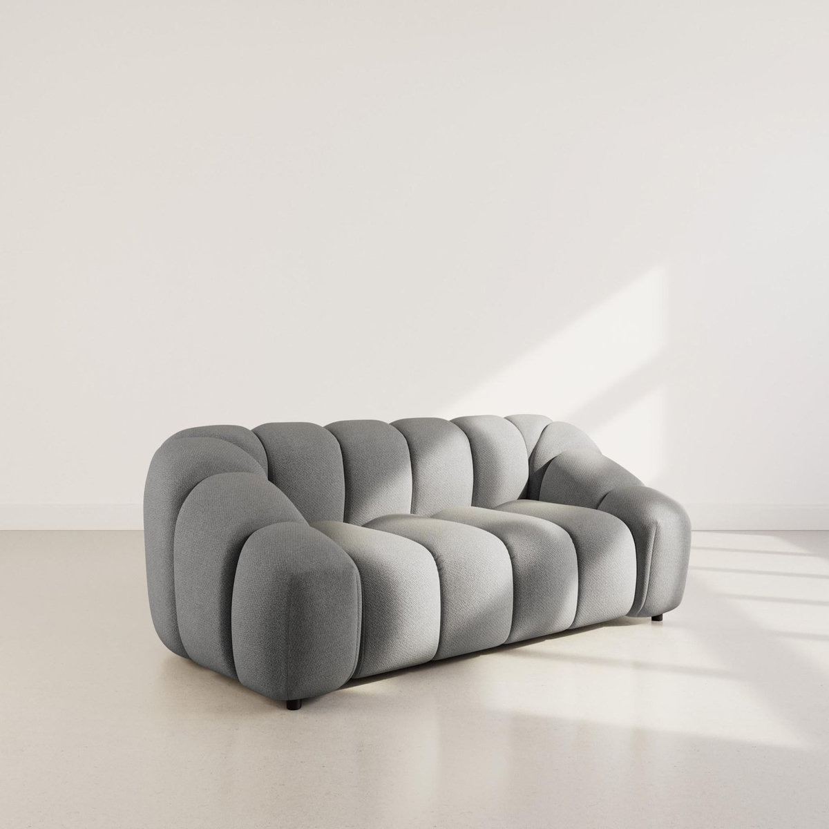 LISA DESIGN Ava - canapé 3 places en velours texturé