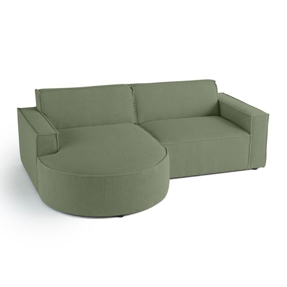 LISA DESIGN Spiaggia - canapé d'angle gauche - 4 places - en velours côtelé