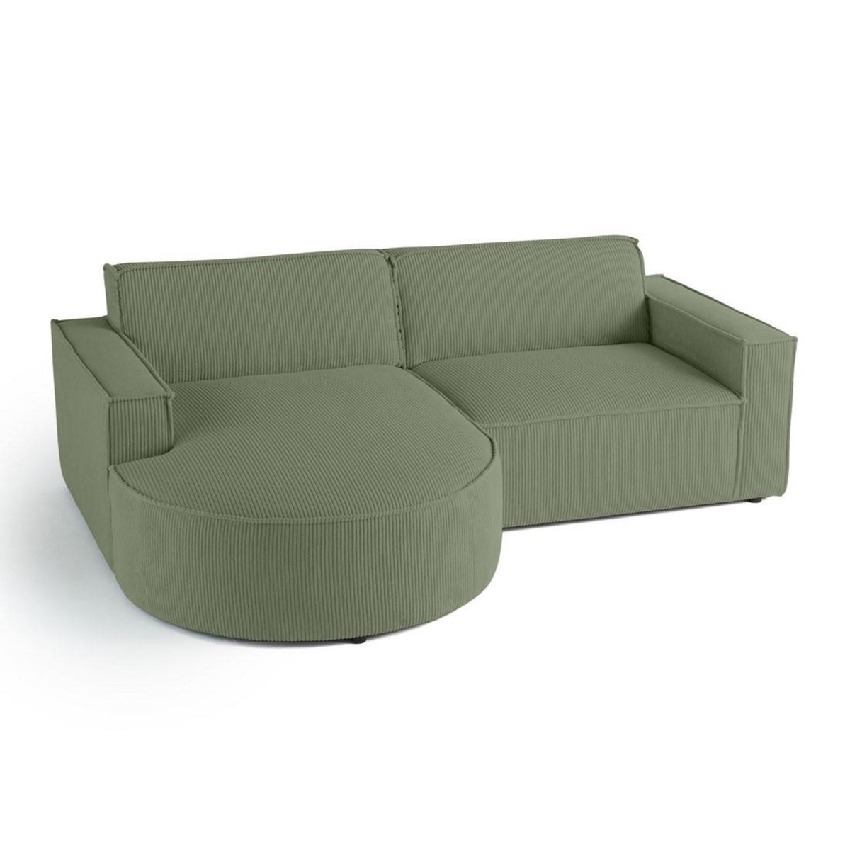 LISA DESIGN Spiaggia - canapé d'angle gauche - 4 places - en velours côtelé