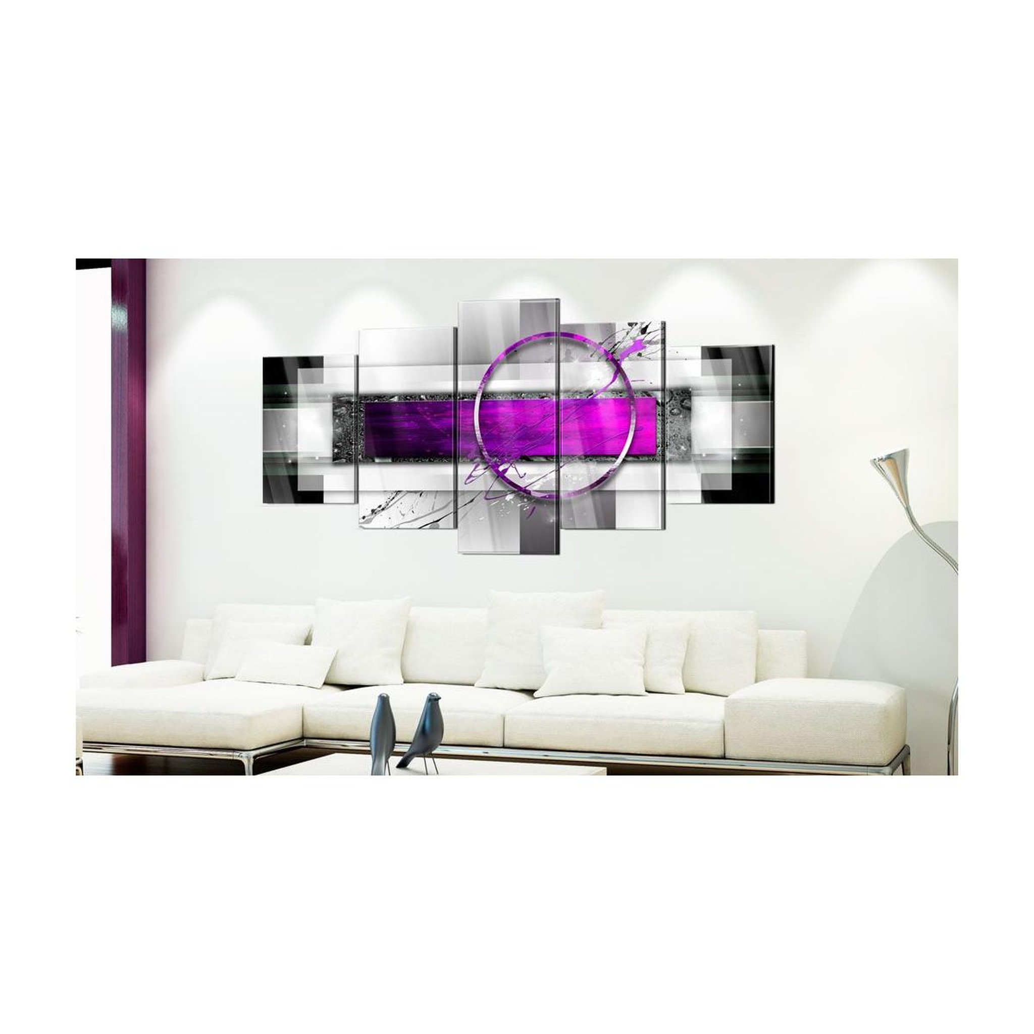 Voir la diapositive 2 : Paris Prix Tableau sur Verre Acrylique  Violet Rim