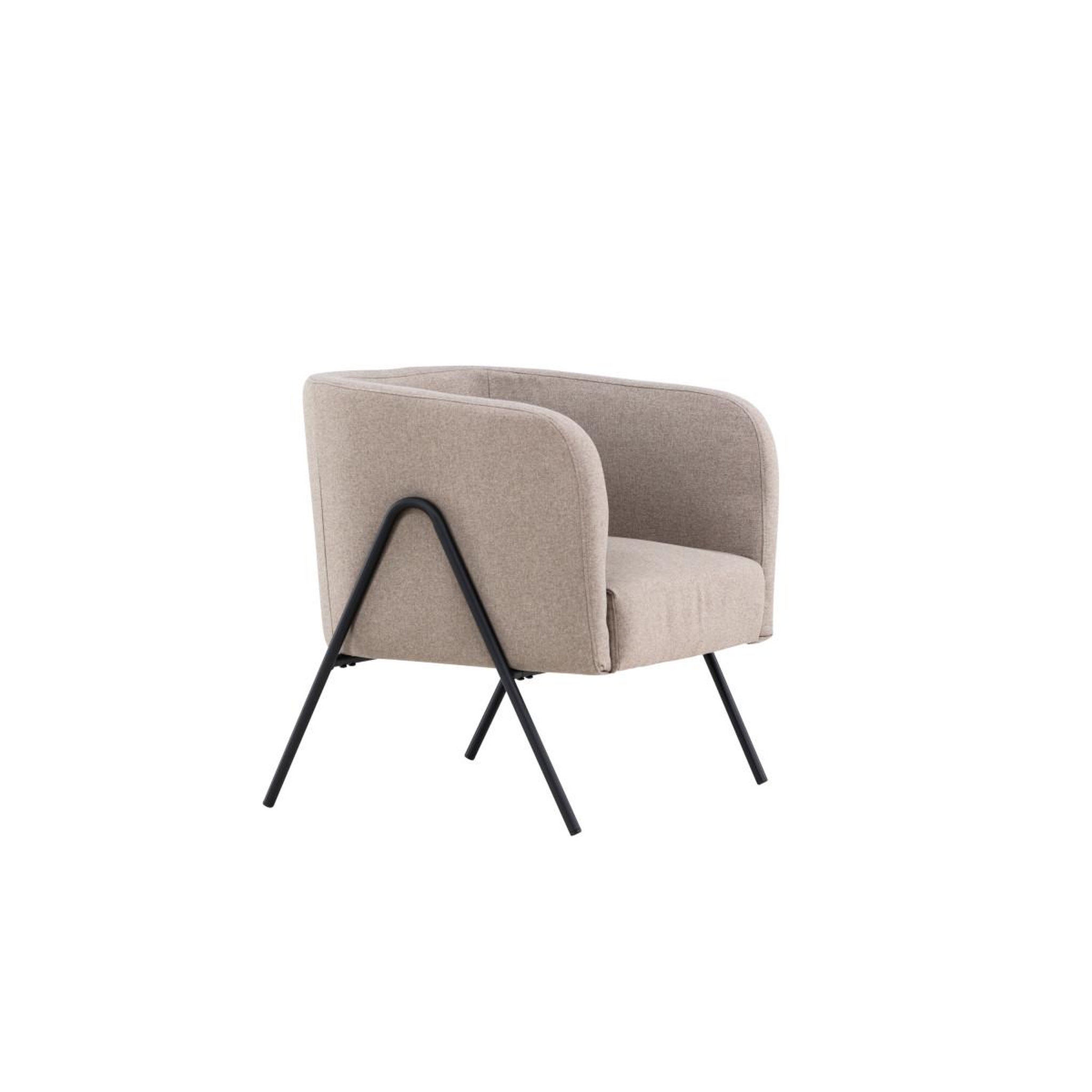Voir la diapositive 4 : Paris Prix Fauteuil design en tissu  rika  70cm beige