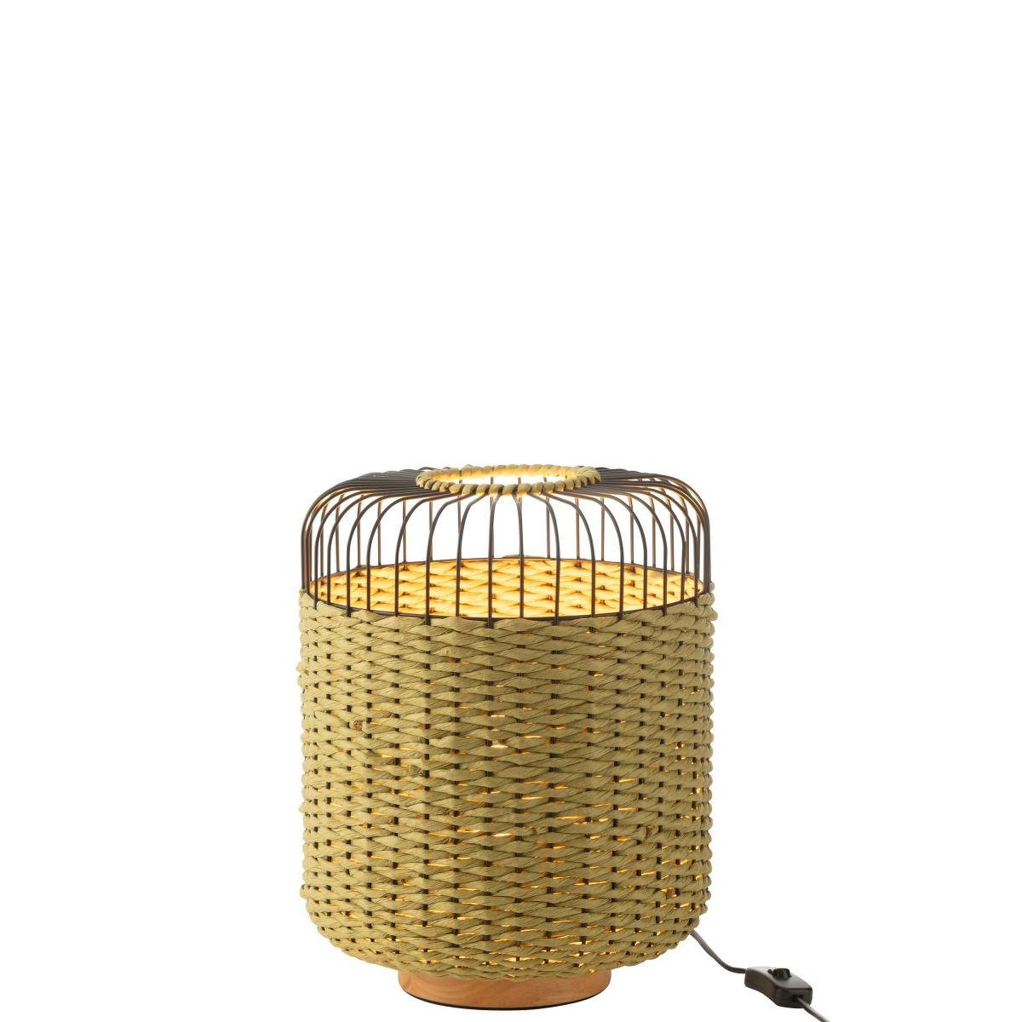 Voir la diapositive 2 : J-LINE Lampe à poser en métal  eldon  34cm vert