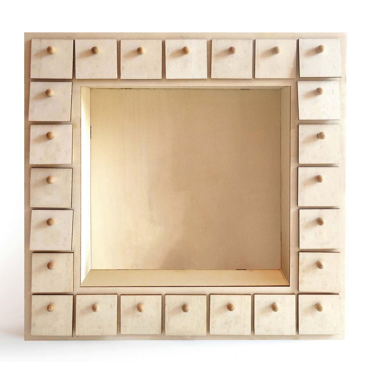 Graine créative Calendrier de l'Avent carré en bois 32 x 32 cm