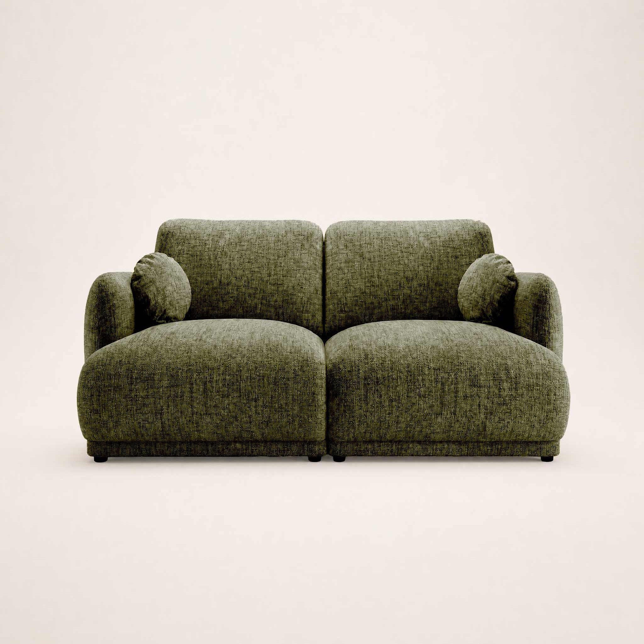 Voir la diapositive 6 : BEST MOBILIER Pietro - canapé droit 3 places en tissu texturé