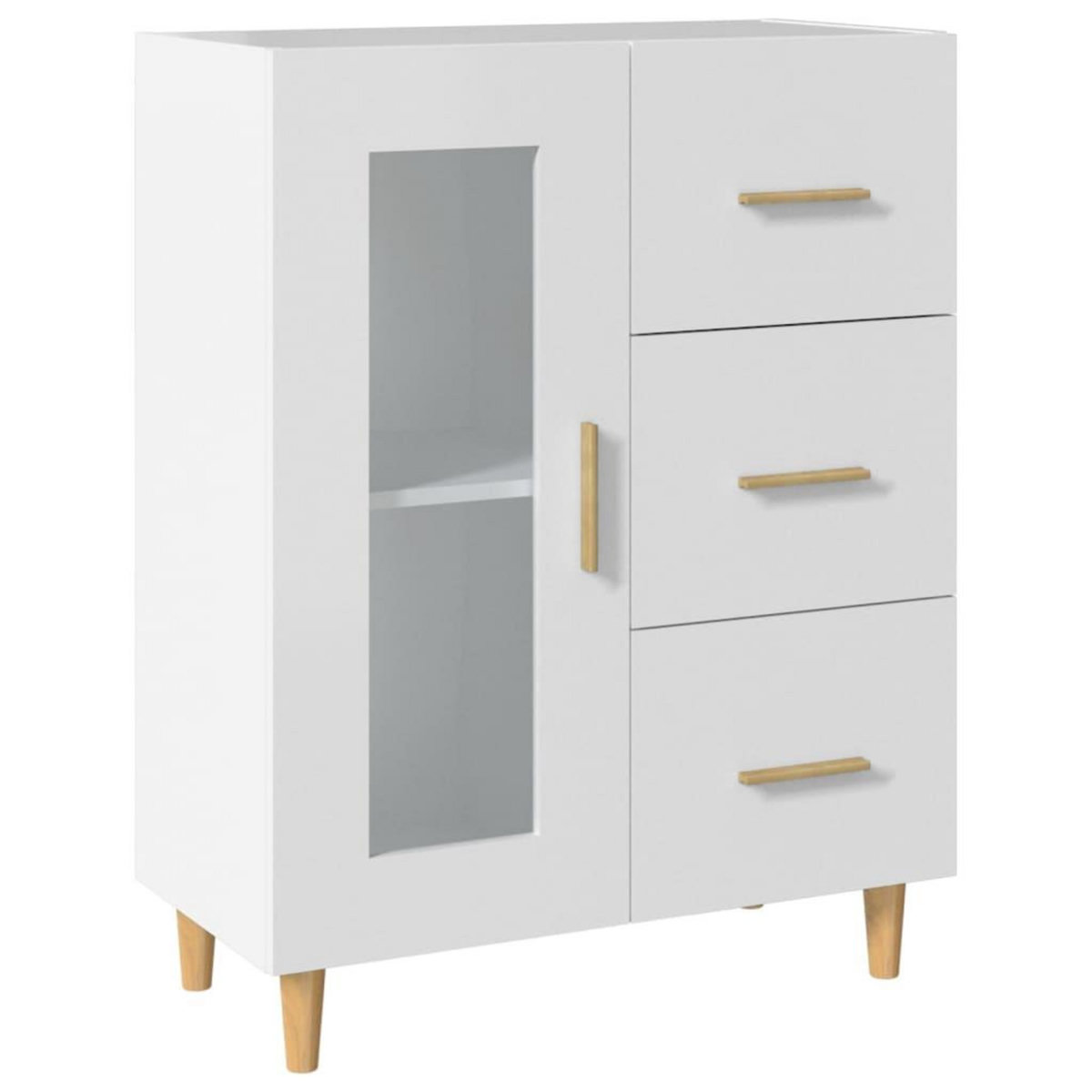 VIDAXL Buffet blanc 69,5x34x90 cm bois d'ingenierie