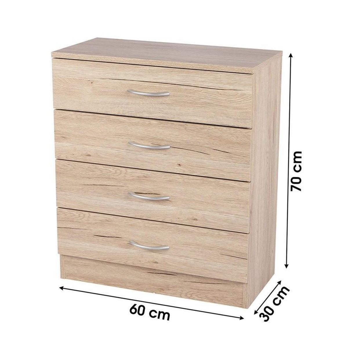 FORNORD Commode 4 tiroirs Pratik