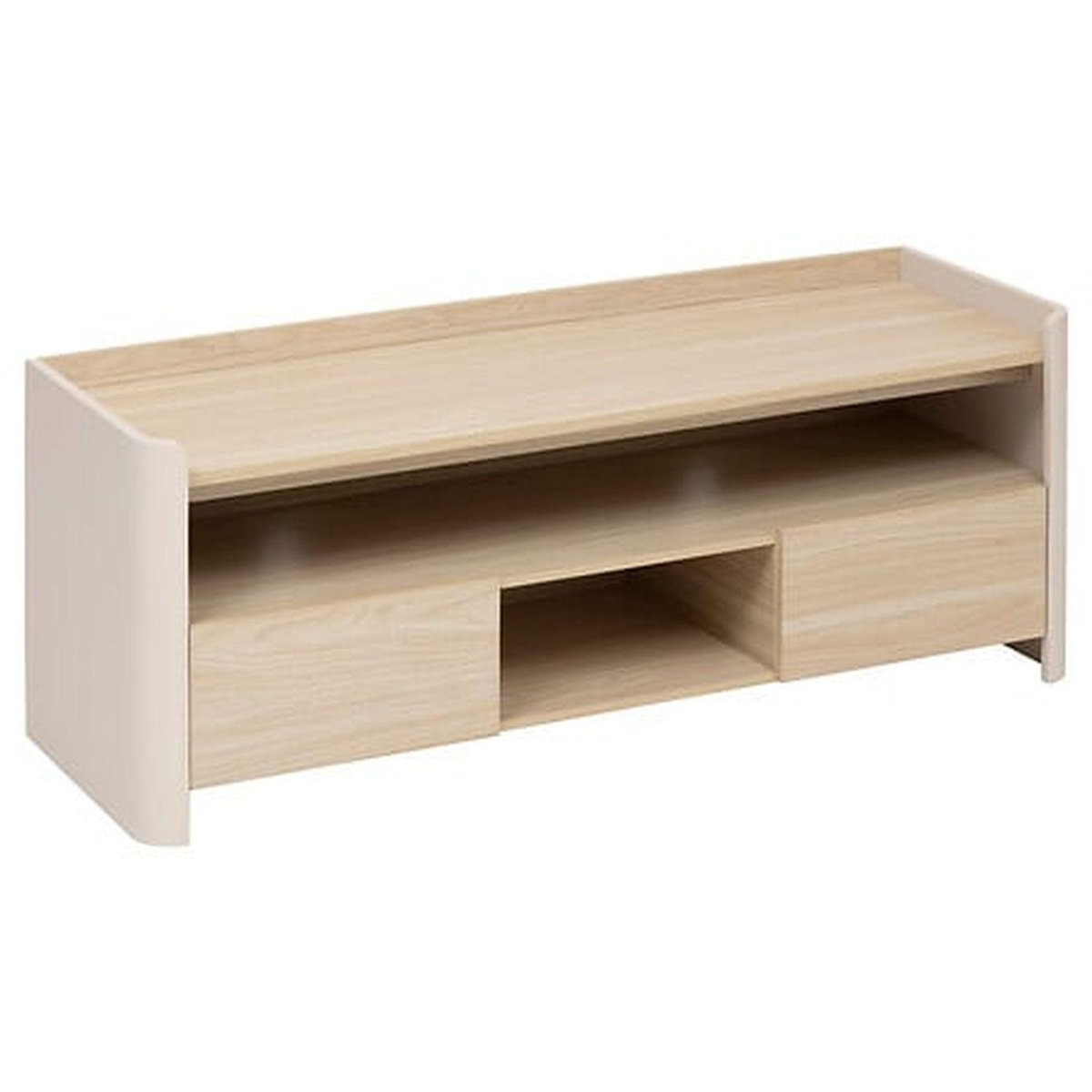 FIVE Meuble TV 2 tiroirs ROUNDY - Beige