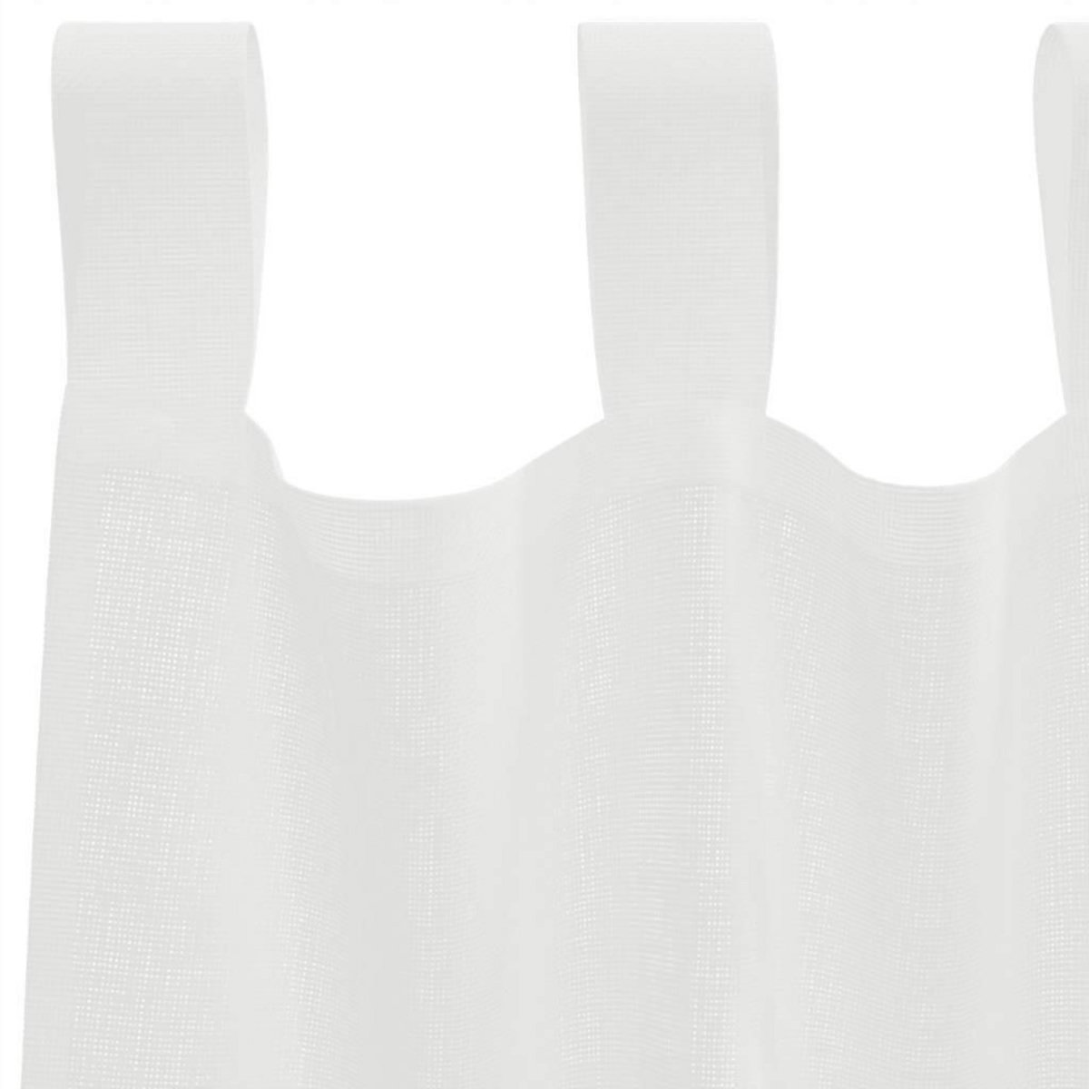 VIDAXL Rideaux en voile avec passe-tringles 2 pcs blanc