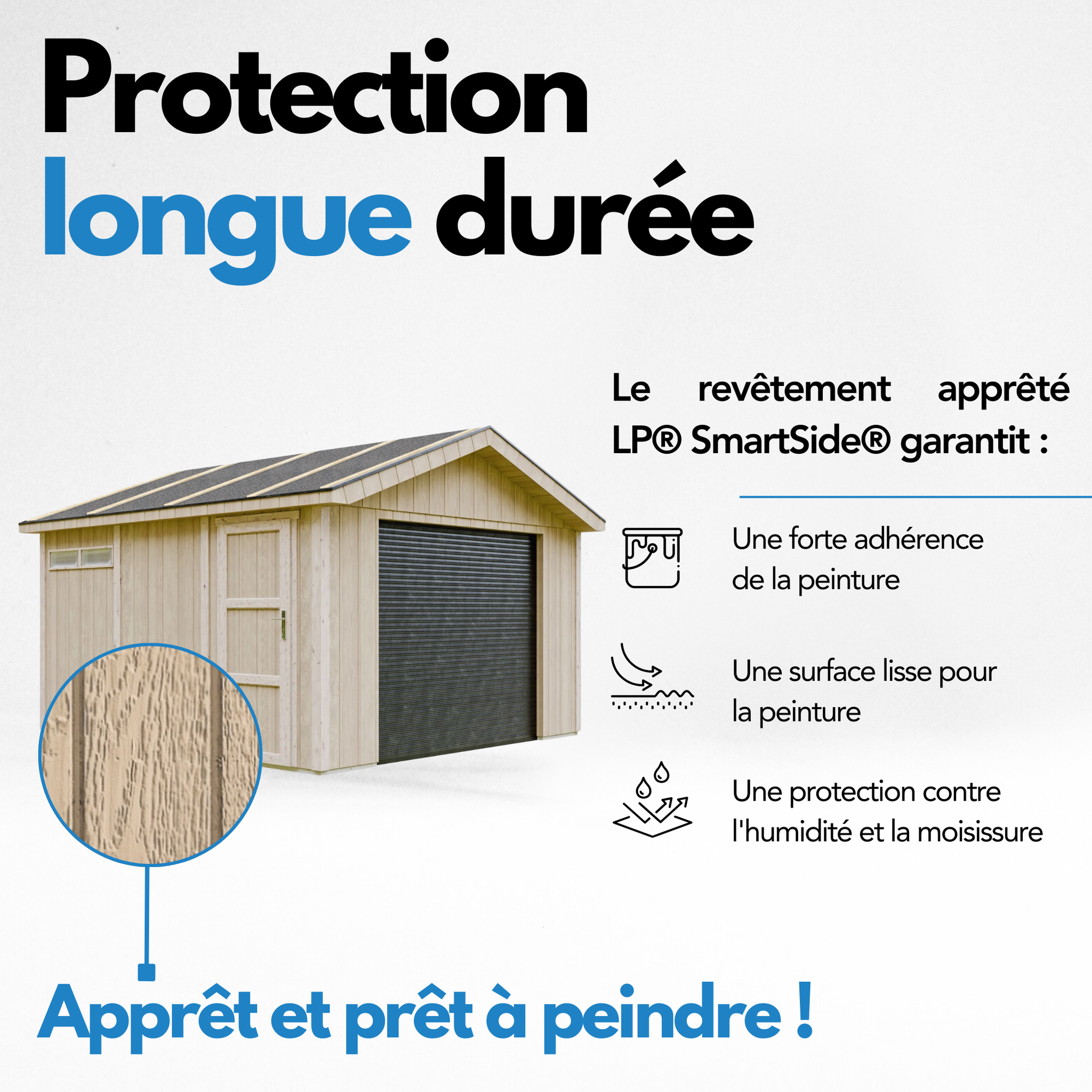 Voir la diapositive 6 : TIMBELA Garage qualité premium 13 m² construction en panneaux lp smartside - abri de jardin m990b
