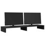 Voir la diapositive 3 : VIDAXL Support de moniteur noir 100x27x10 cm bois d ingénierie