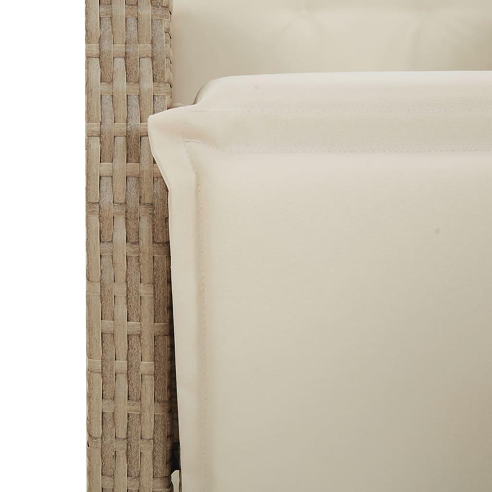Voir la diapositive 5 : VIDAXL Ensemble a manger de jardin avec coussins 5pcs Beige poly rotin