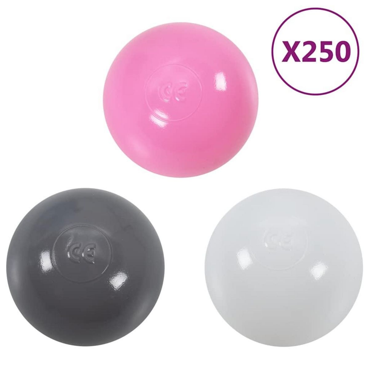 VIDAXL Tente de jeu princesse avec 250 balles Rose 133x140 cm