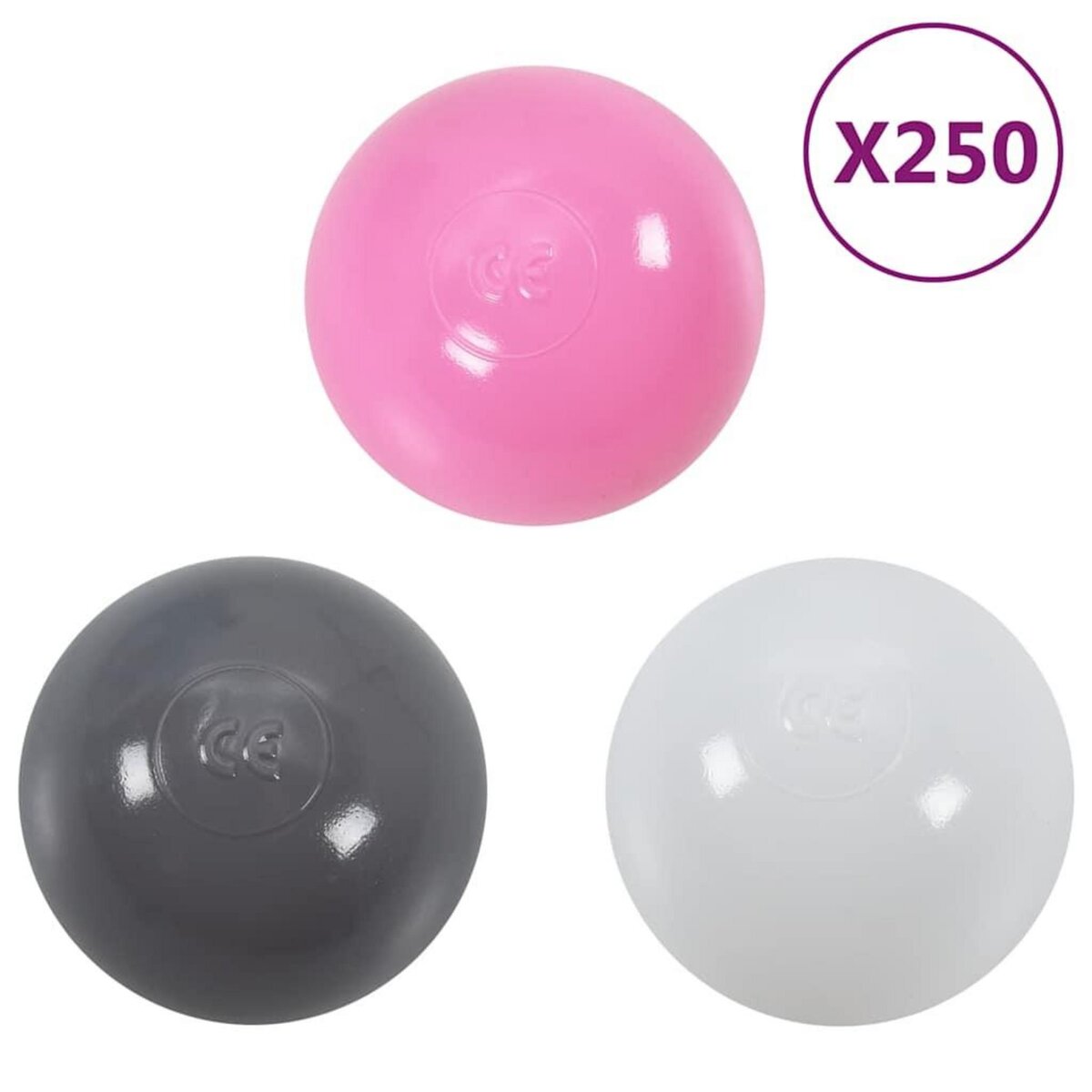 VIDAXL Tente de jeu princesse avec 250 balles Rose 133x140 cm