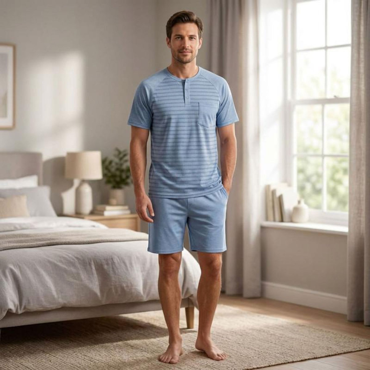 OZABI OZABI Ensemble Pyjama Pyjama Court Homme Coton