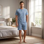 Voir la diapositive 2 : OZABI OZABI Ensemble Pyjama Pyjama Court Homme Coton