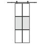 Voir la diapositive 1 : VIDAXL Porte coulissante kit de quincaillerie trempe verre aluminium