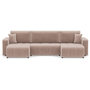 Voir la diapositive 1 : BEST MOBILIER Nicole - canapé panoramique en u 7 places convertible avec coffre en tissu