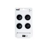 CENTRALE BRICO Lot de 4 boutons de meuble Rond zamak peint H.22 x l.30 x P.30 mm