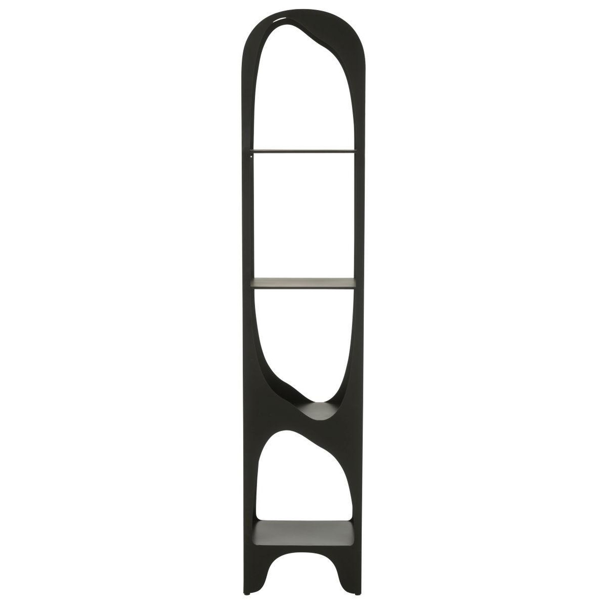 Voir la diapositive 2 : J-LINE Étagère design en métal  var  200cm noir