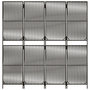 Voir la diapositive 5 : VIDAXL Cloison de separation 4 panneaux gris resine tressee