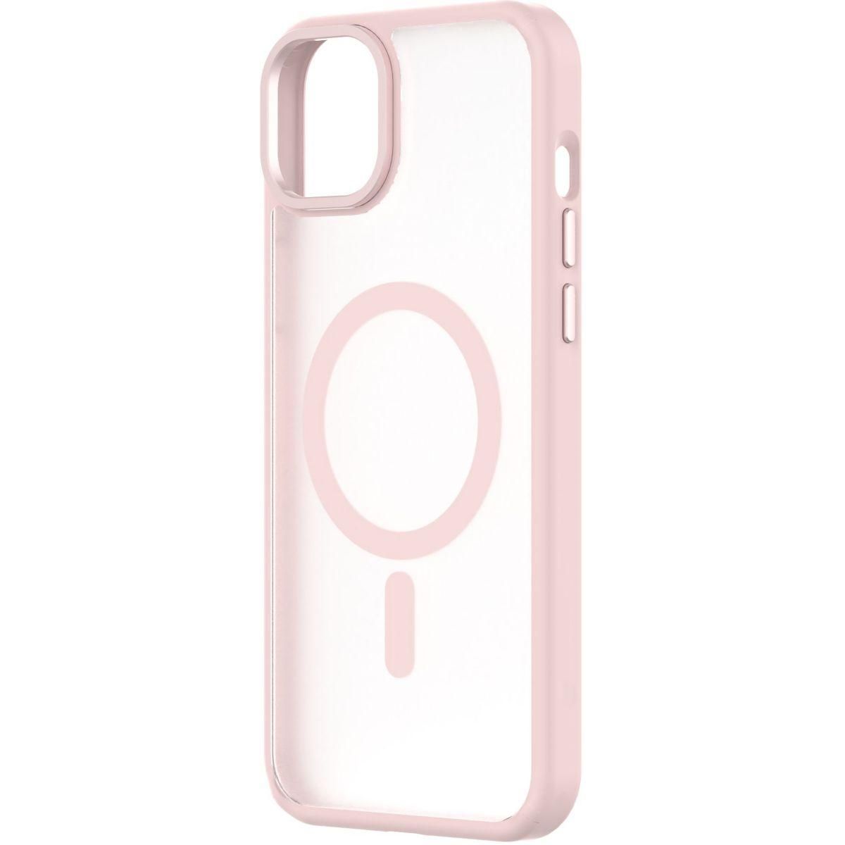Qdos Coque bumper Iphone 15 Plus MagSafe Hybrid SNAP Rose