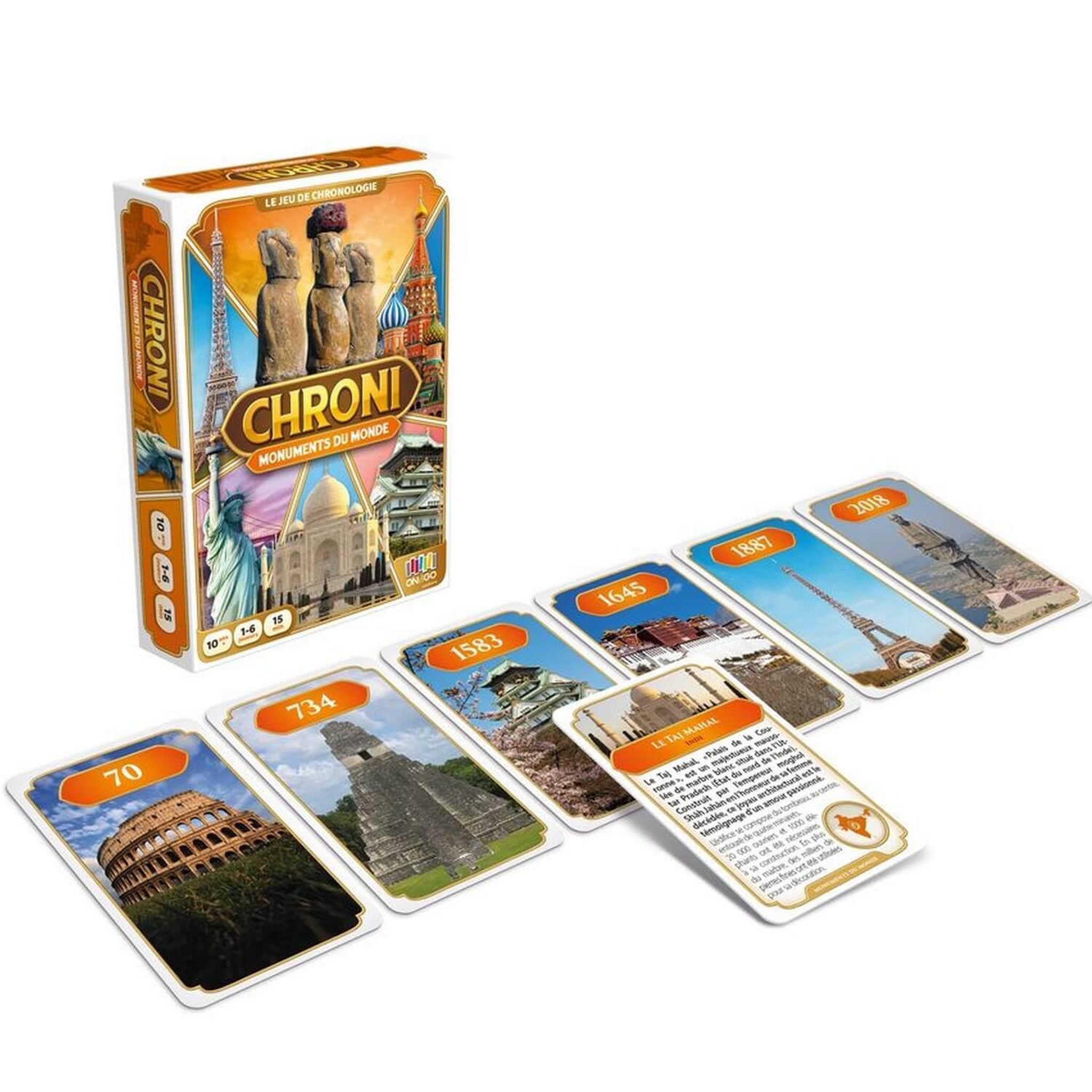 Voir la diapositive 2 : Jeu d'ambiance On the go Editions Chroni Monuments du Monde