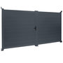 Voir la diapositive 1 : ID MARKET Portail battant 302x160 cm en aluminium gris anthracite