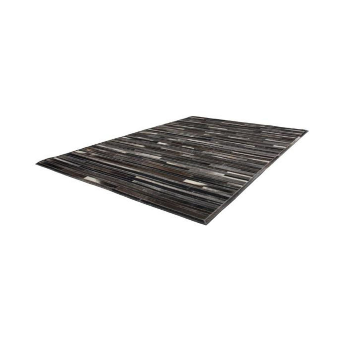 Paris Prix Tapis Tissé en Cuir Fait Main  Lavish  Gris & Marron