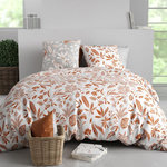 ATELIER DU COTON Housse de couette 260x240 KAYLIE + 2 taies coton 57 fils