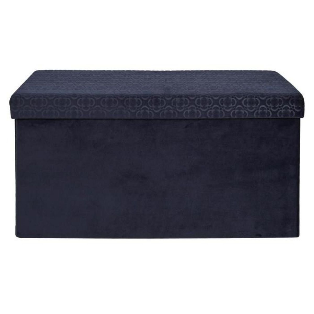 Paris Prix Banc Pliable & Coffre  Rétro  76cm Bleu Nuit