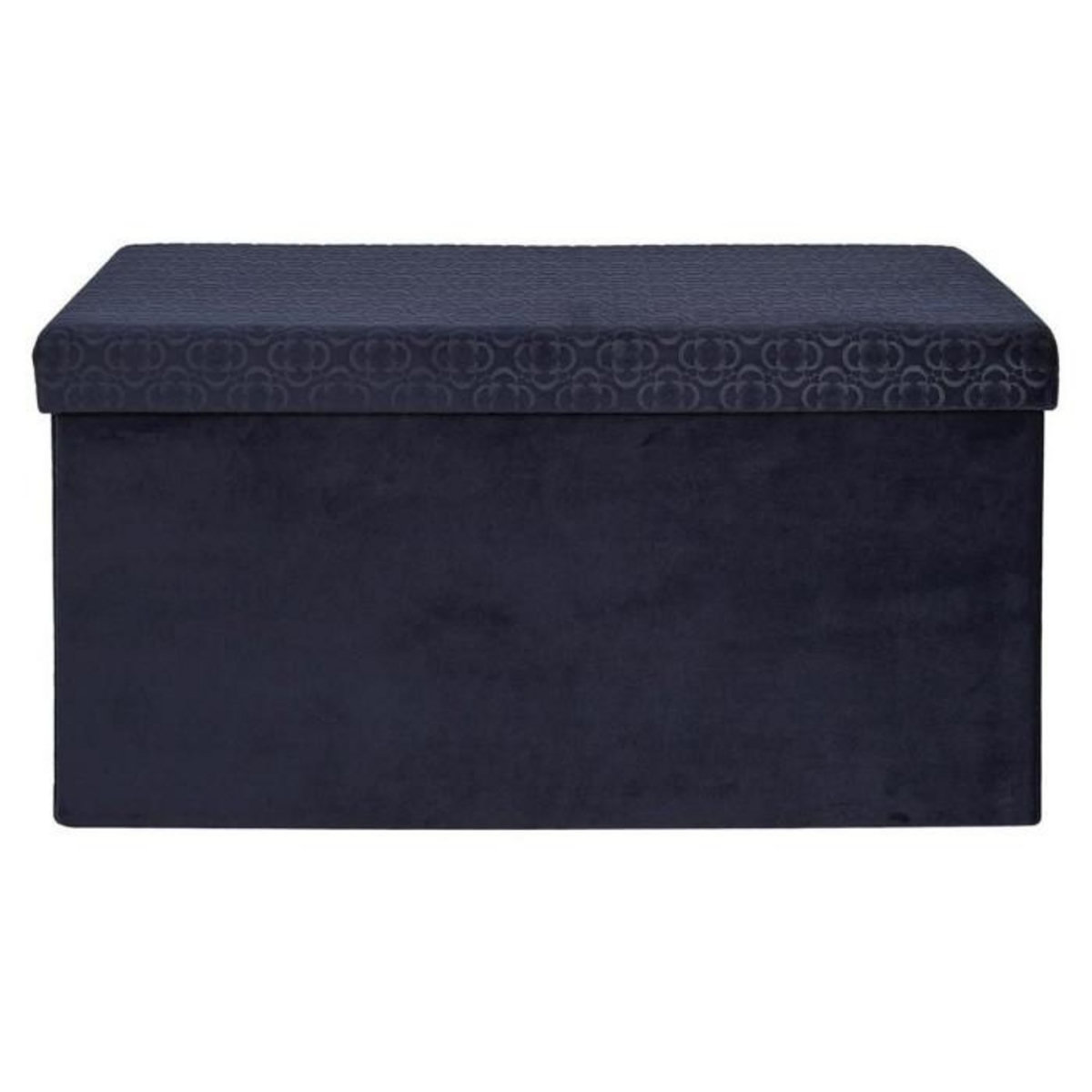 Paris Prix Banc Pliable & Coffre  Rétro  76cm Bleu Nuit